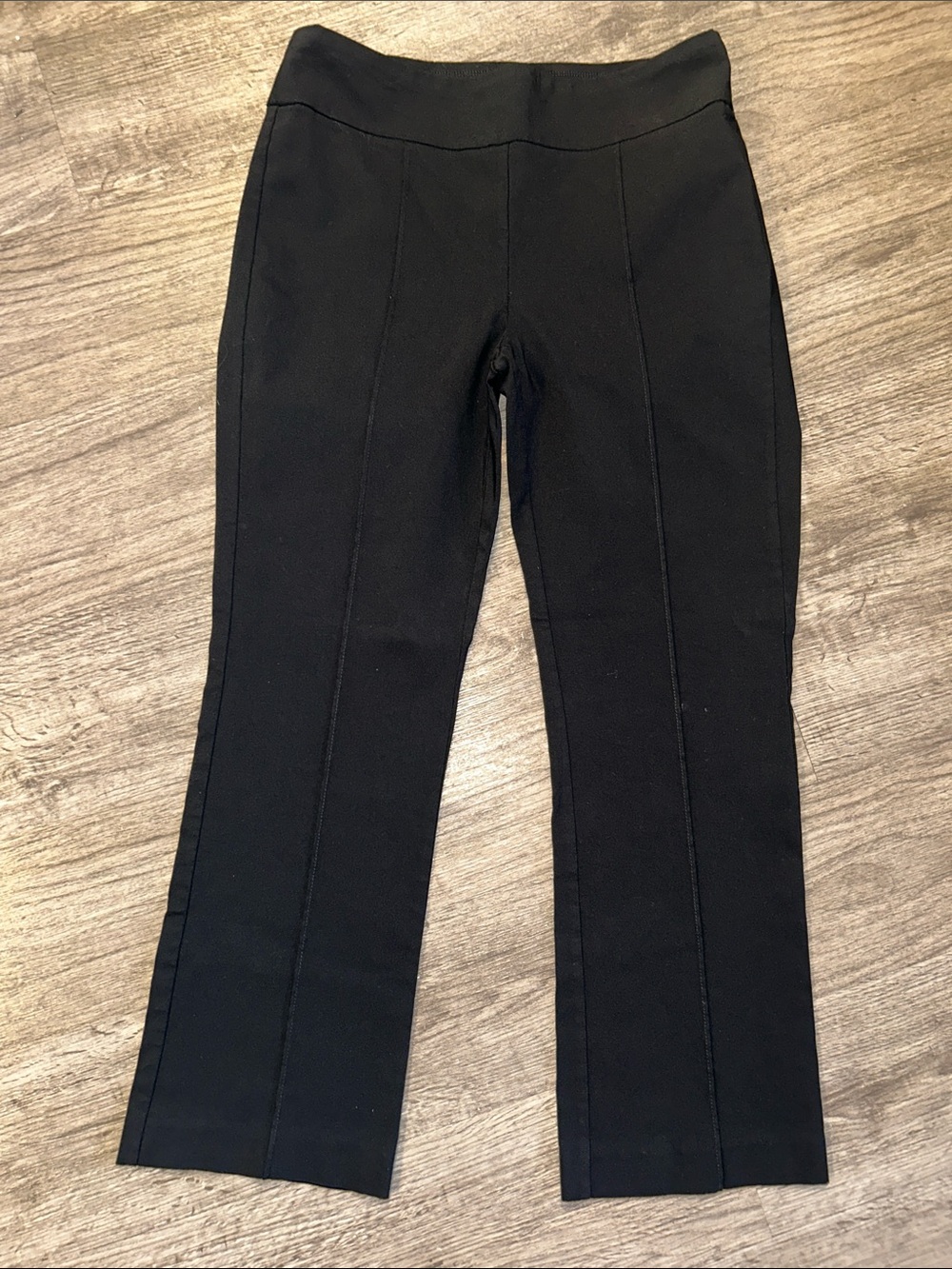 J. McLaughlin Black Cropped Pull-On Ankle Pants Size 6 Stretch Career Travel - Picture 2 of 7